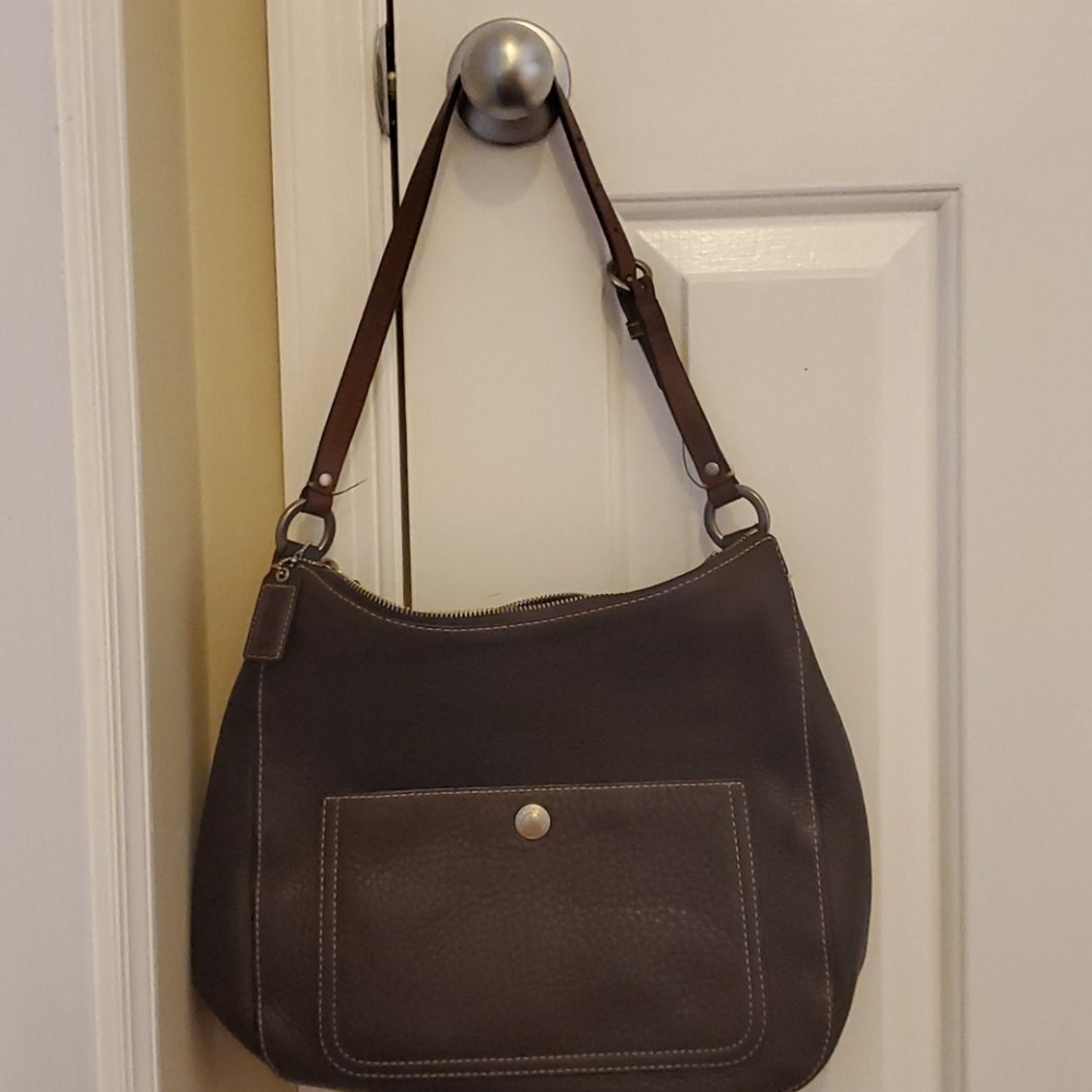 Leather Coach Shoulder Bag